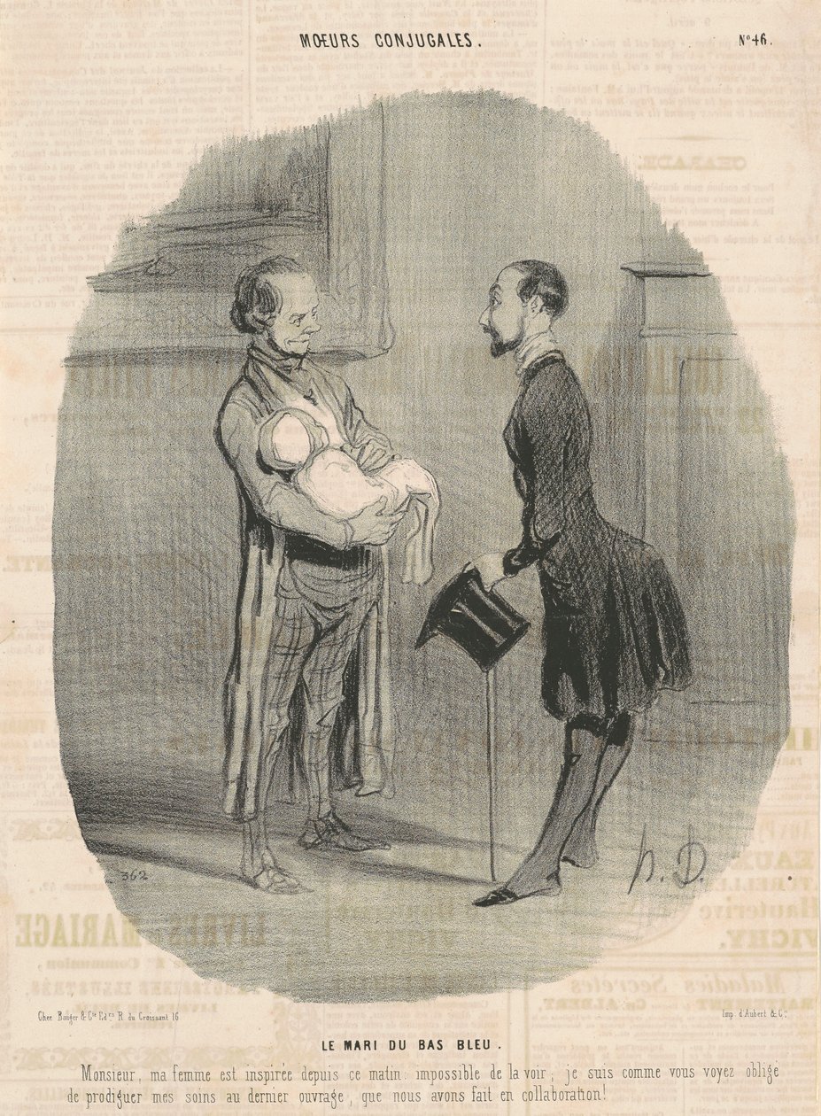 O marido da meia-azul... de Honoré Daumier