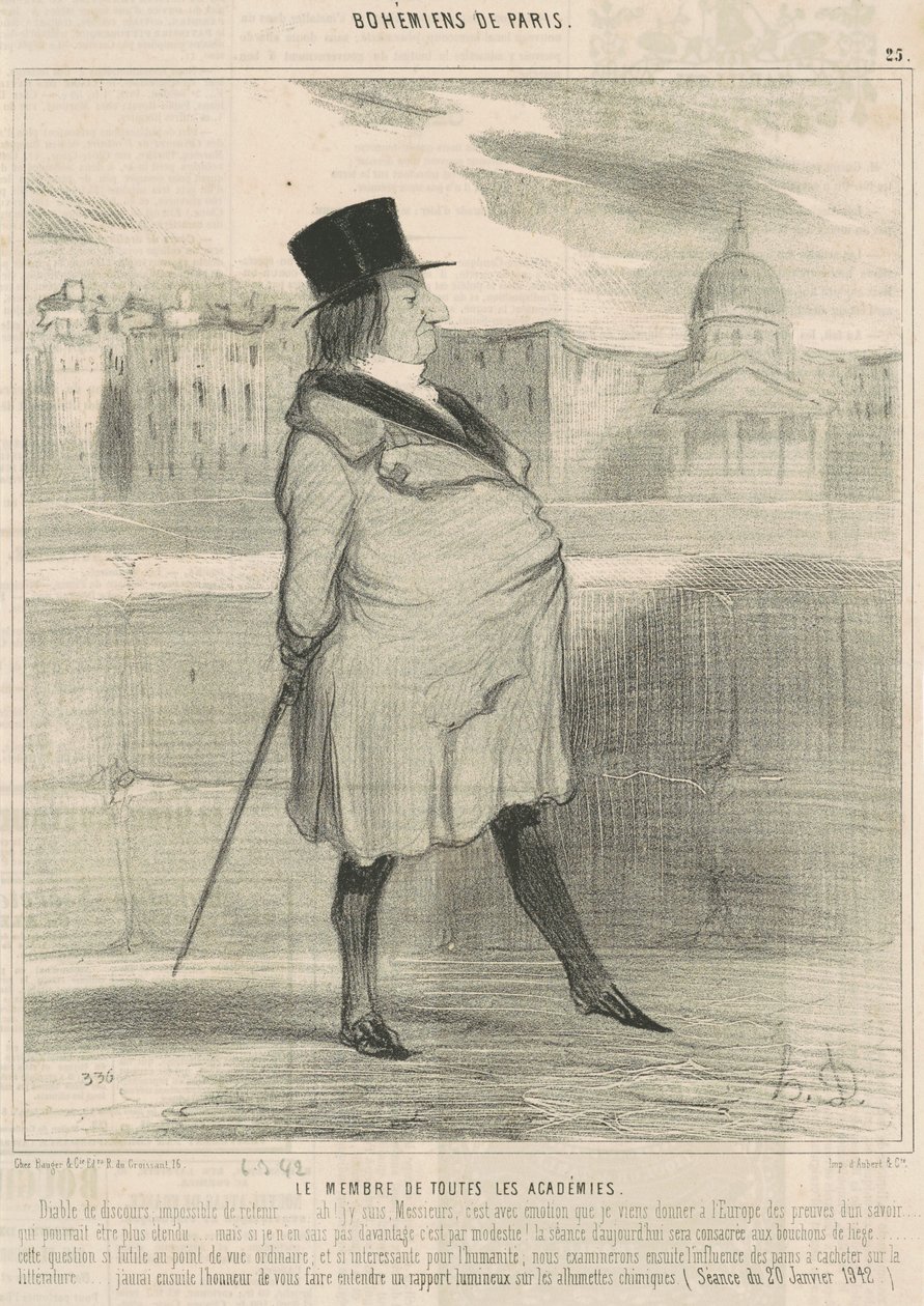 O membro de todas as academias de Honoré Daumier