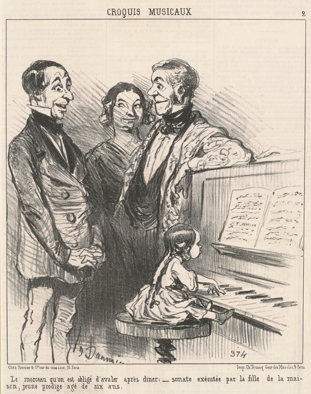 O pedaço que temos que engolir... de Honoré Daumier