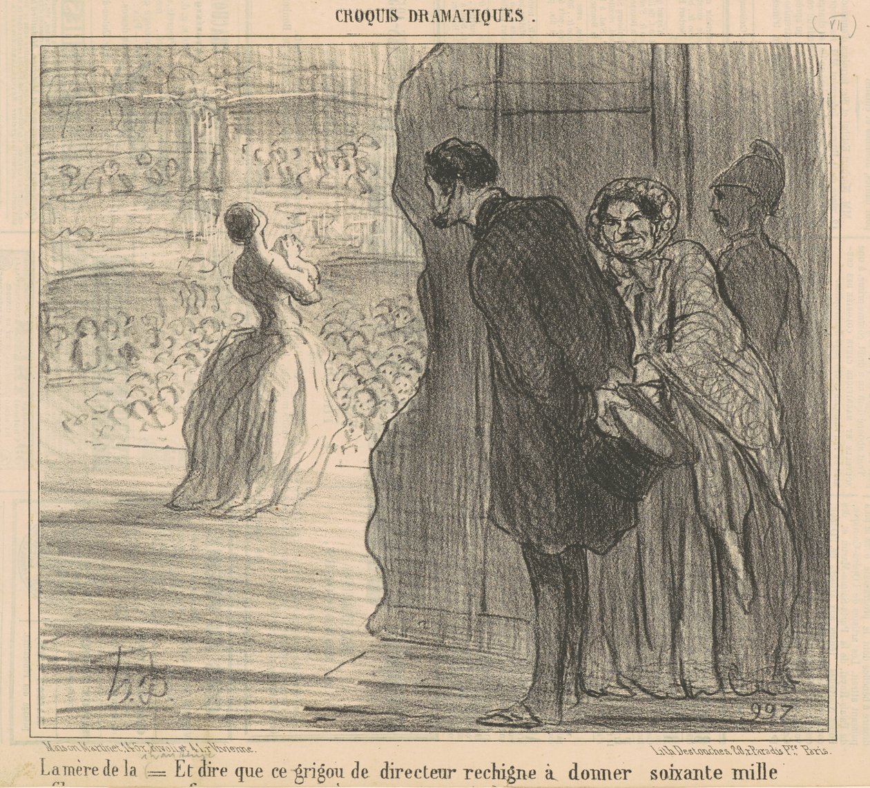 A mãe do cantor de Honoré Daumier