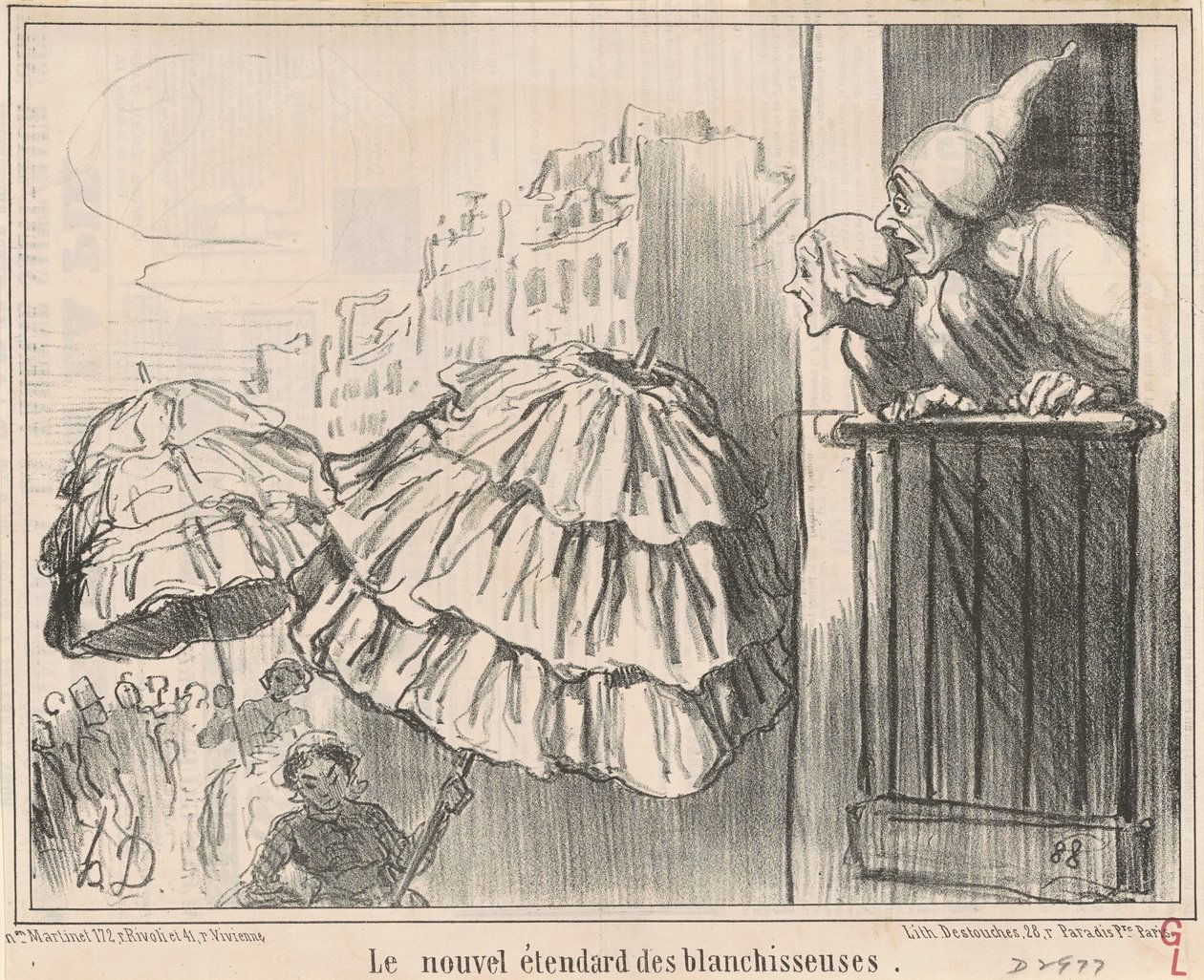A nova bandeira das lavadeiras de Honoré Daumier