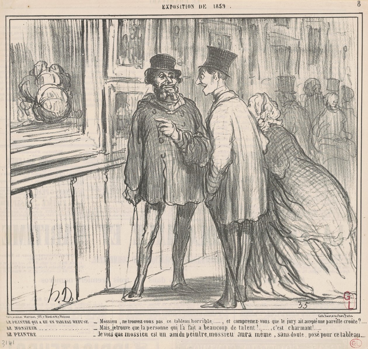 O pintor que tinha um quadro recusou... de Honoré Daumier
