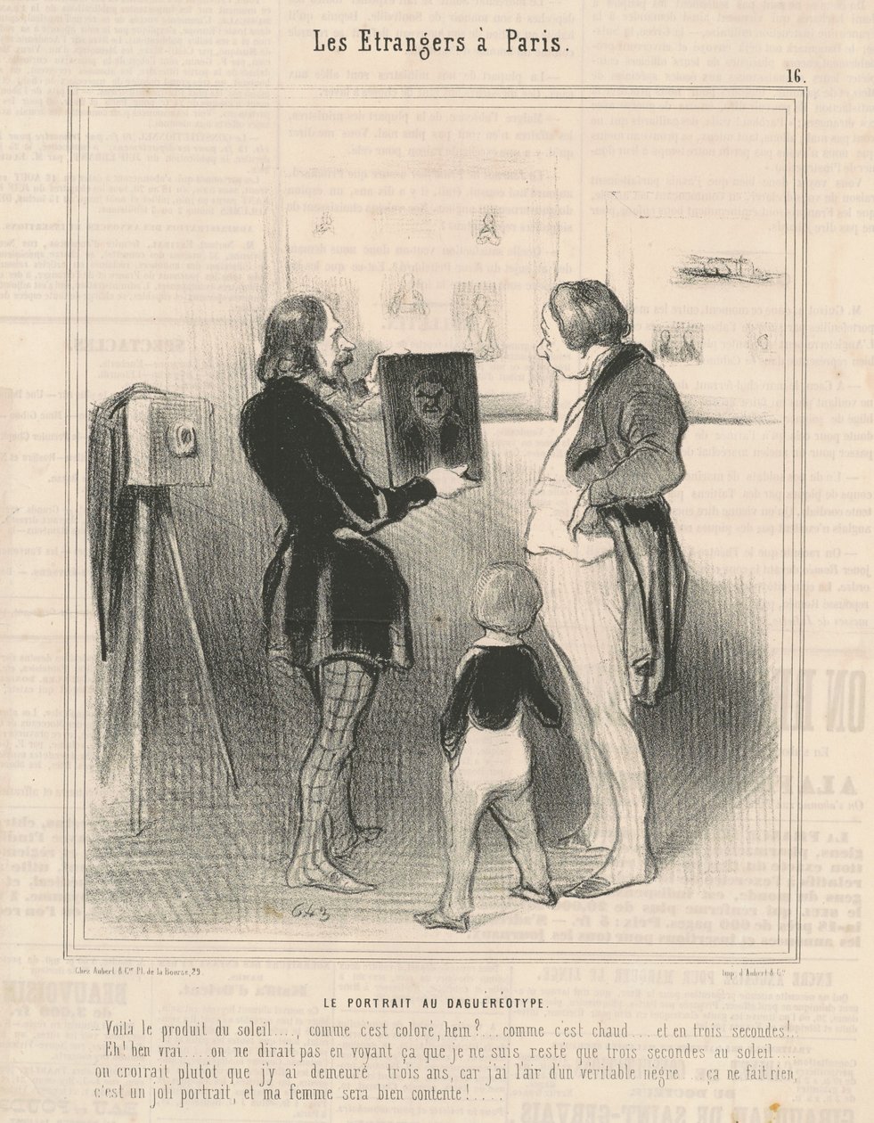 O retrato daguerótipo de Honoré Daumier