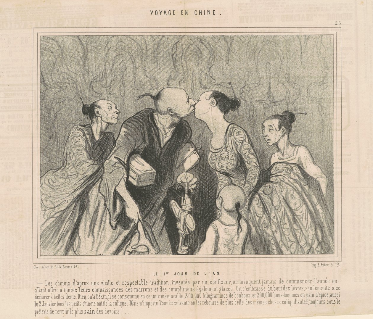 O primeiro dia do ano de Honoré Daumier