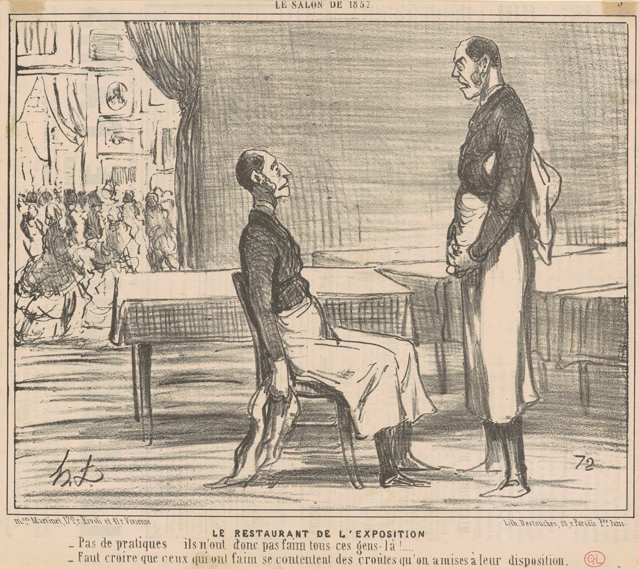 O restaurante da exposição de Honoré Daumier