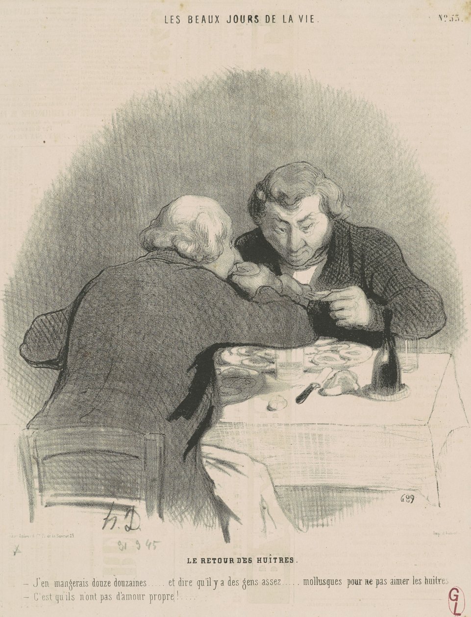 O regresso das ostras de Honoré Daumier