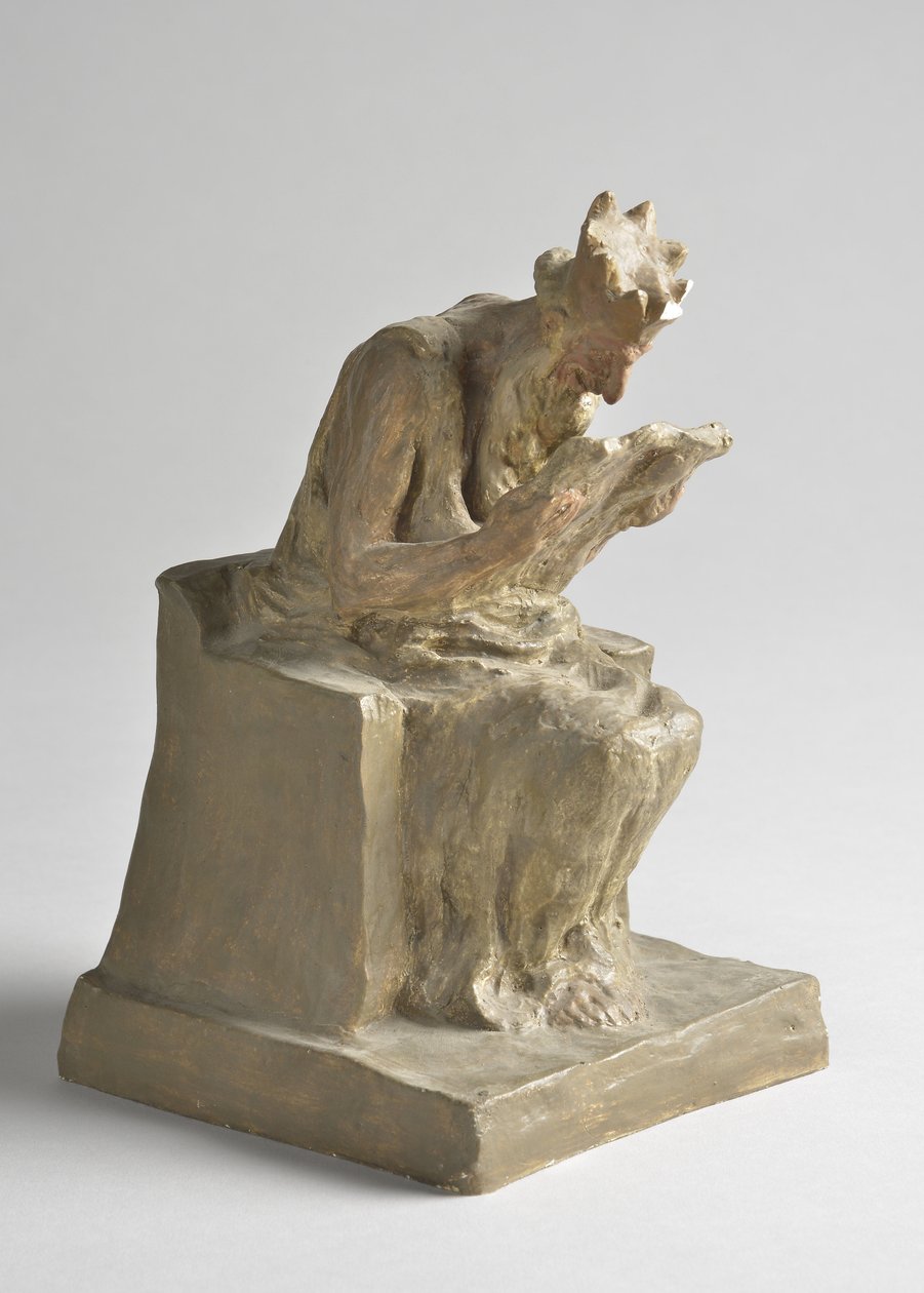 Escultura Rei Minos por Honore Daumier (1808-1879) Sol 10,5x11,5x18,5 cm MUSÃO DE BELEZA ARTE - PALAIS LONGCHAMP Marselha de Honoré Daumier