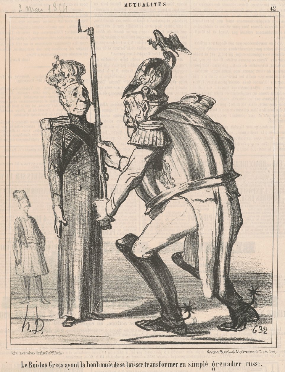 O rei dos gregos... de Honoré Daumier