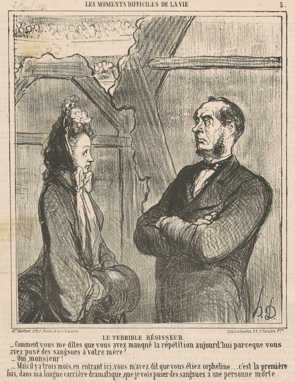 O terrível gerente de Honoré Daumier
