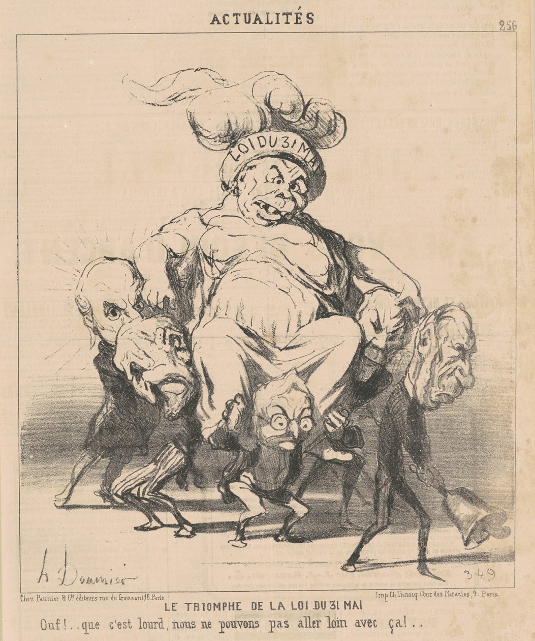 O triunfo da lei de 31 de maio de Honoré Daumier