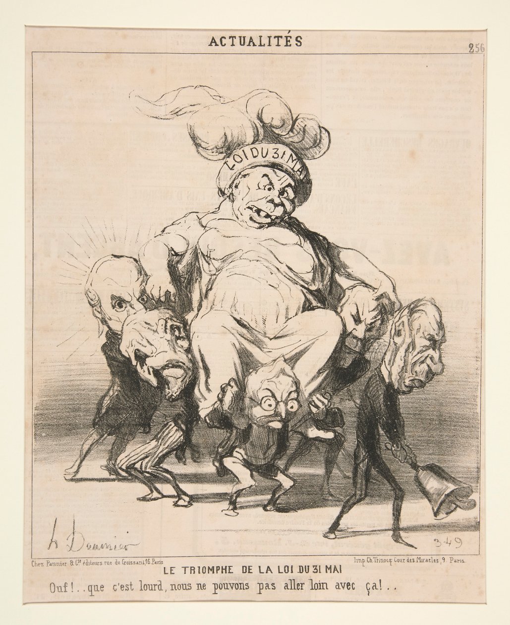 O triunfo da lei de 31 de Maio, de Actualites de Honoré Daumier