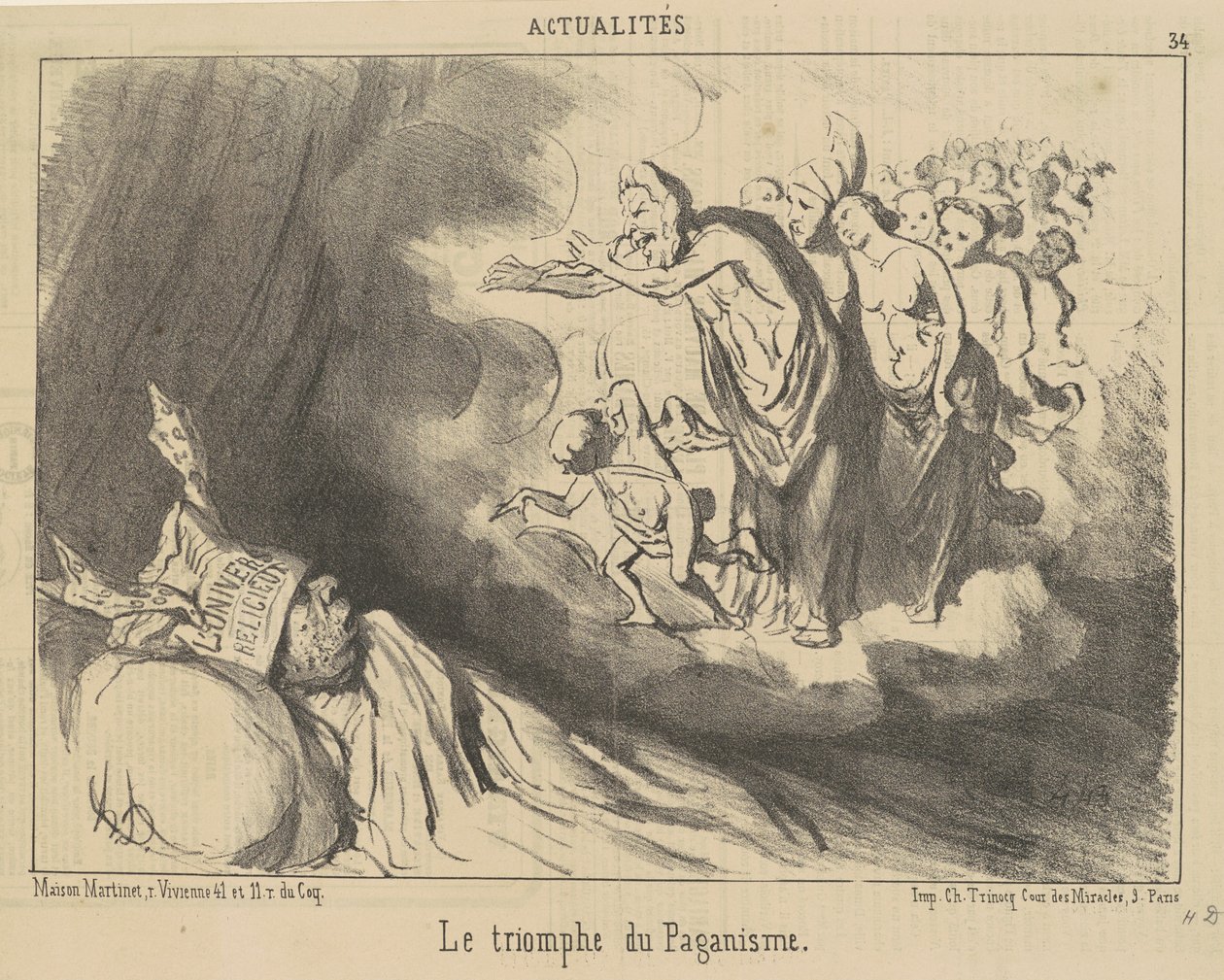 O triunfo do paganismo de Honoré Daumier