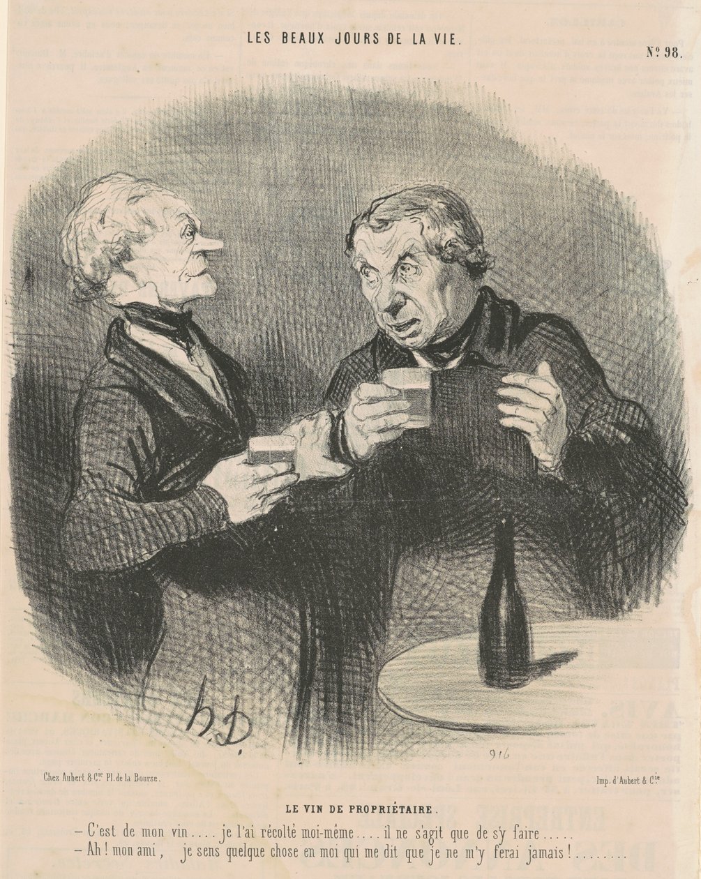 O vinho do proprietário de Honoré Daumier