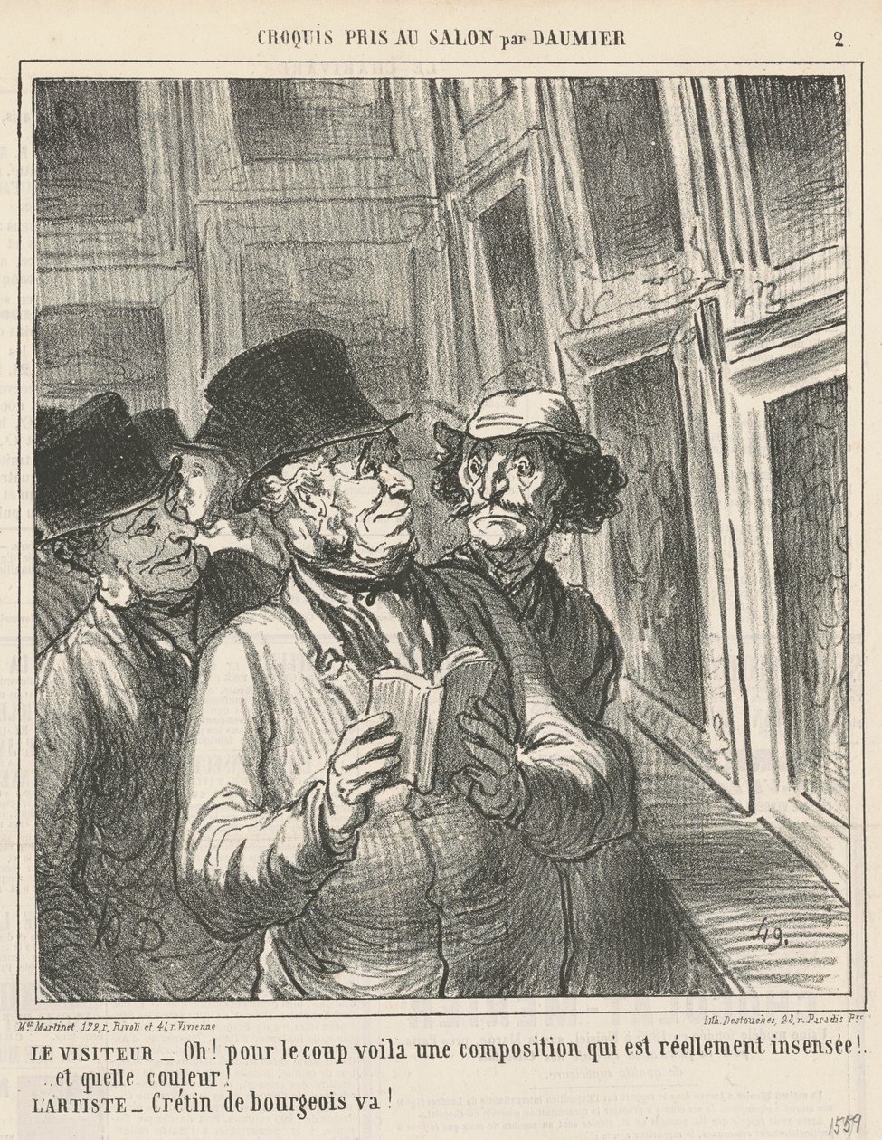 O visitante ... de Honoré Daumier