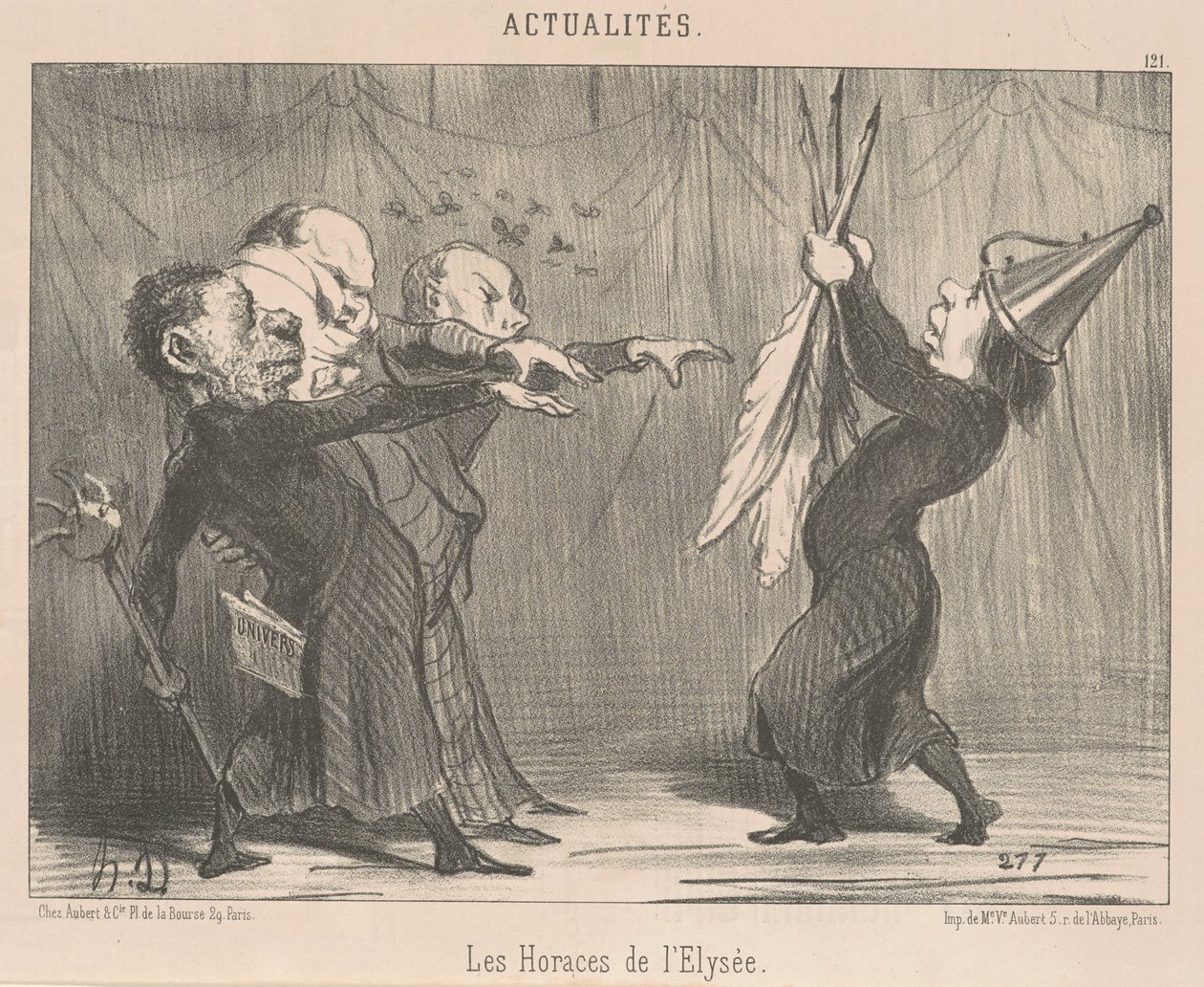 O imperador alivia... de Honoré Daumier