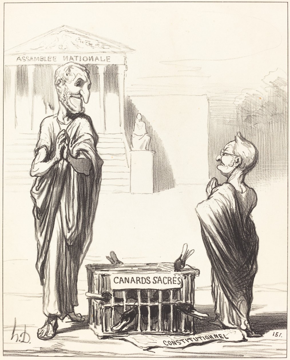 Áugures do Império... de Honoré Daumier
