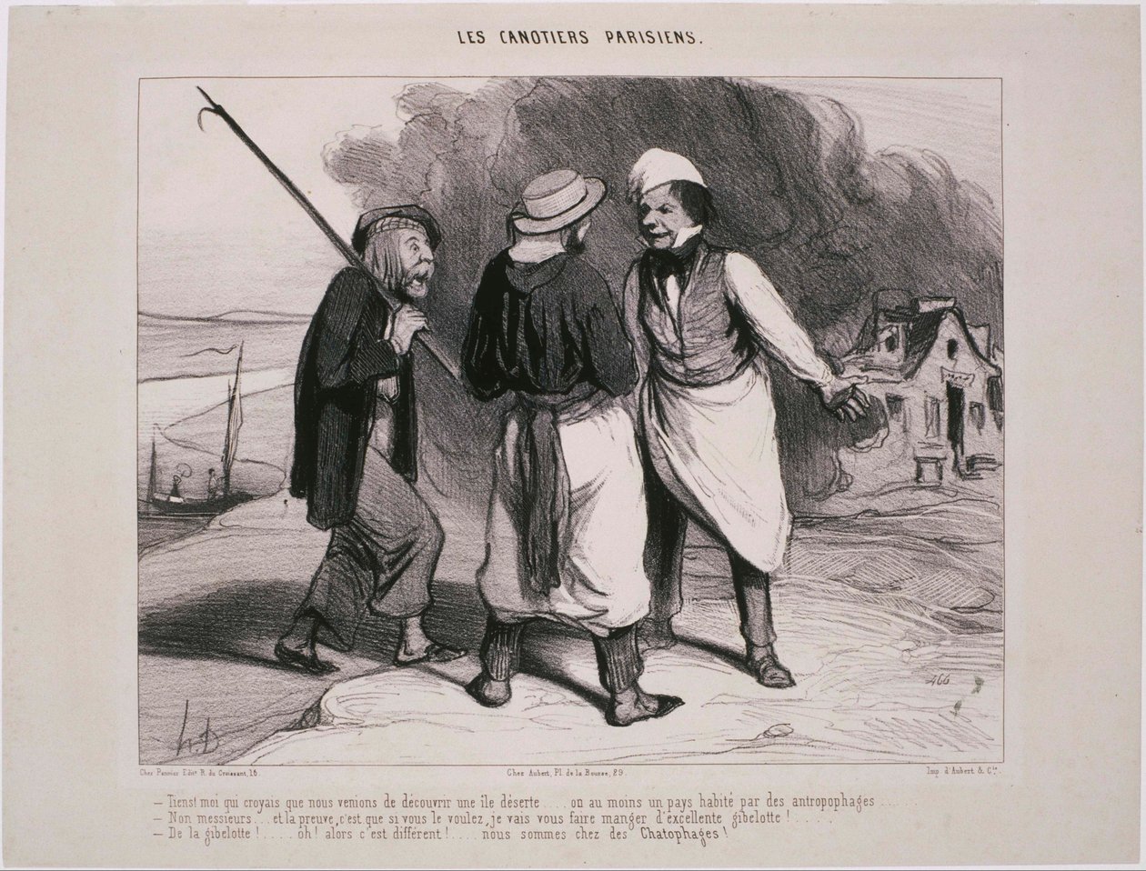 Les Canotiers Parisiens- Ei! Eu que pensei que tínhamos acabado de descobrir ... de Honoré Daumier