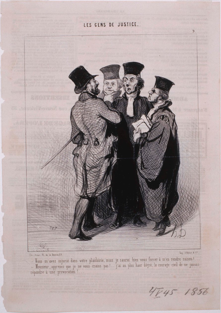 Povo da Justiça- Você me insultou em sua súplica de Honoré Daumier