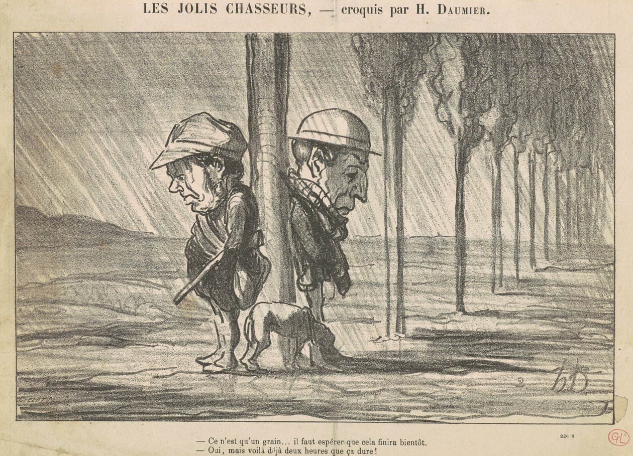 Os lindos caçadores de Honoré Daumier