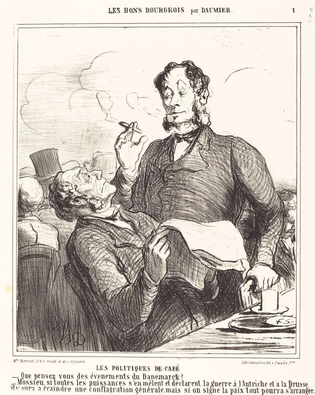 Les Politiques de café de Honoré Daumier
