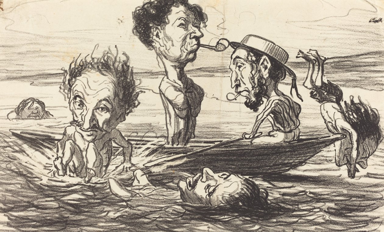 Os Tritões do Sena de Honoré Daumier