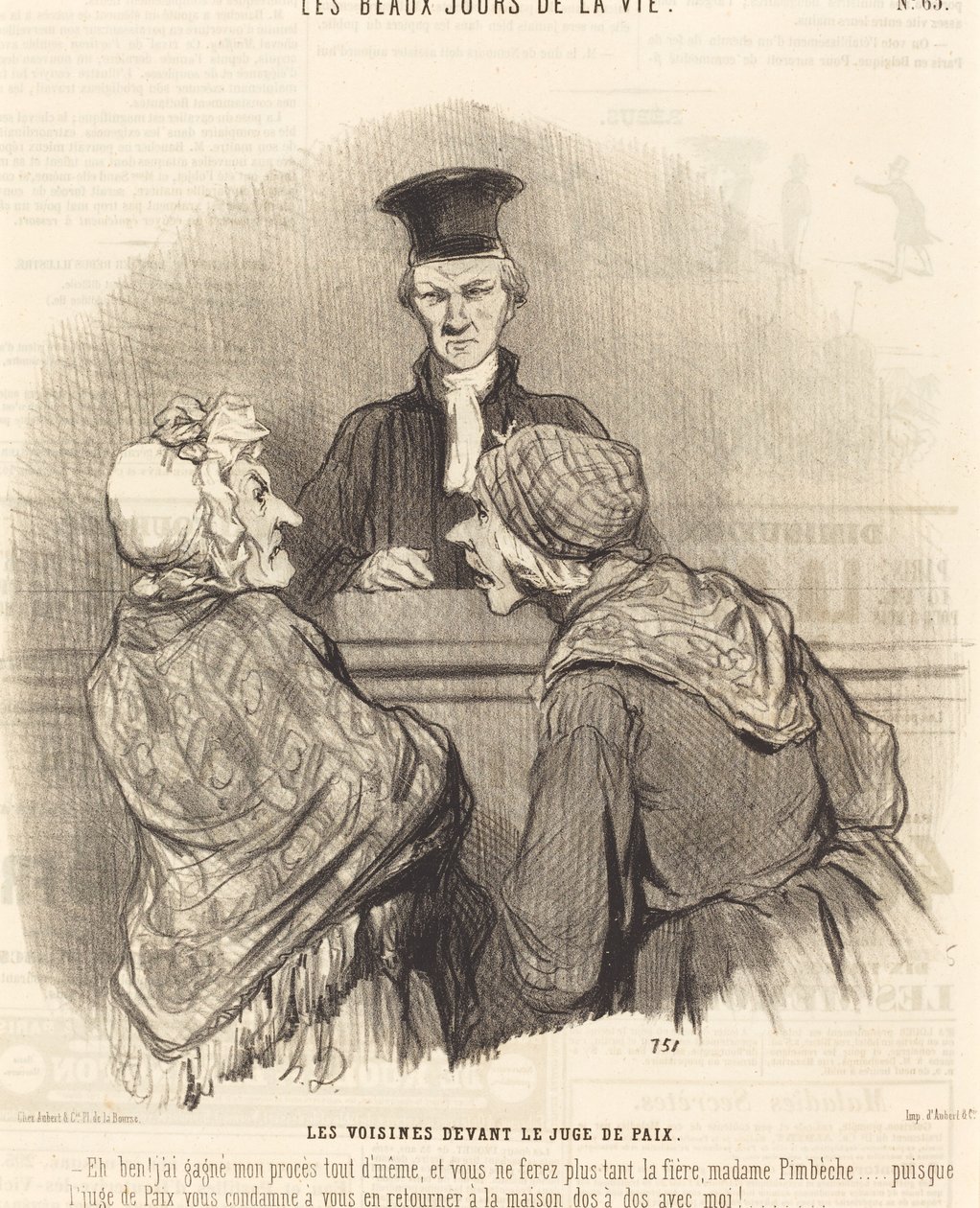 Les Voisines devant le Juge de paix de Honoré Daumier