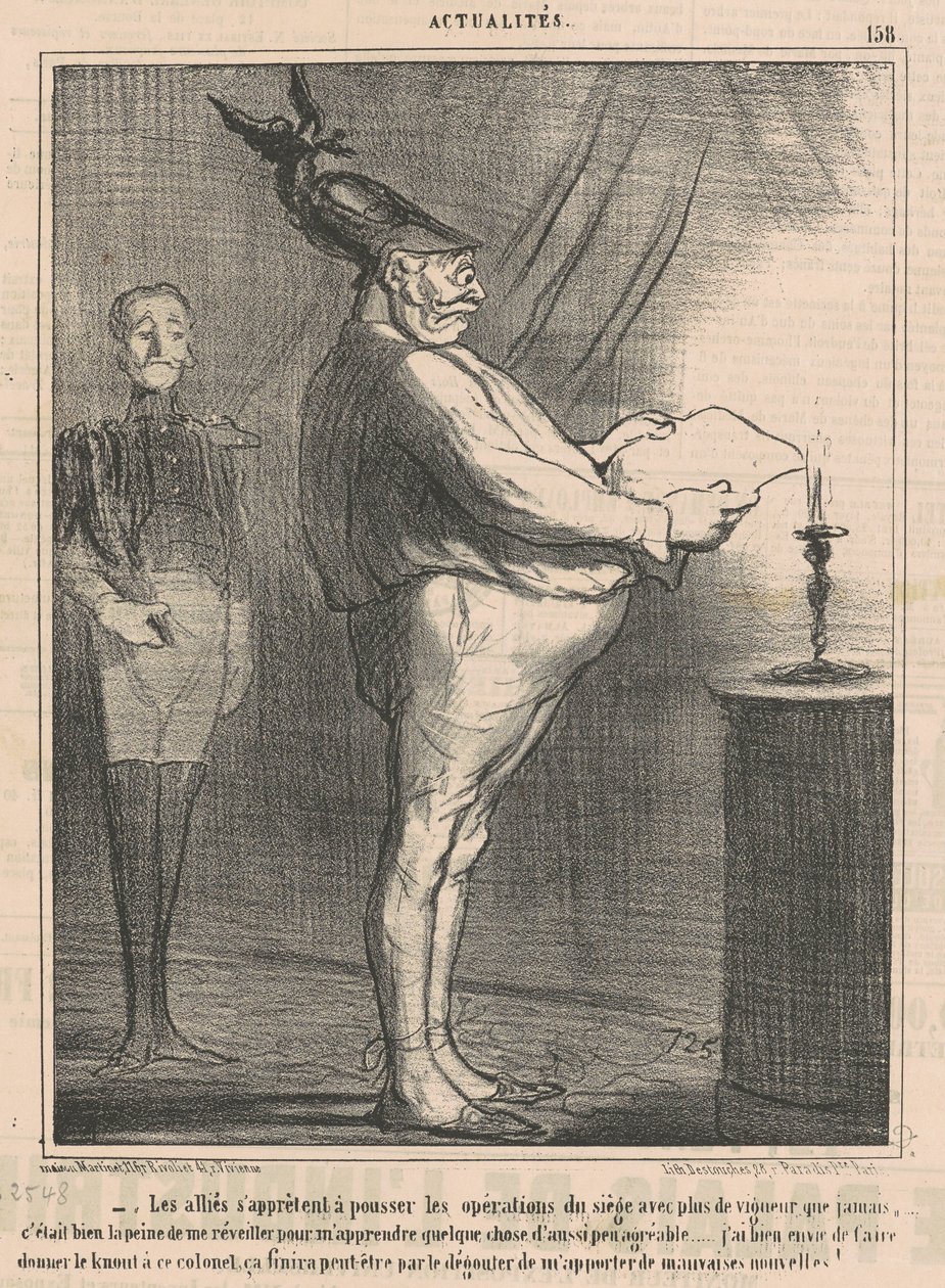 Os aliados estão se preparando para empurrar as operações... de Honoré Daumier