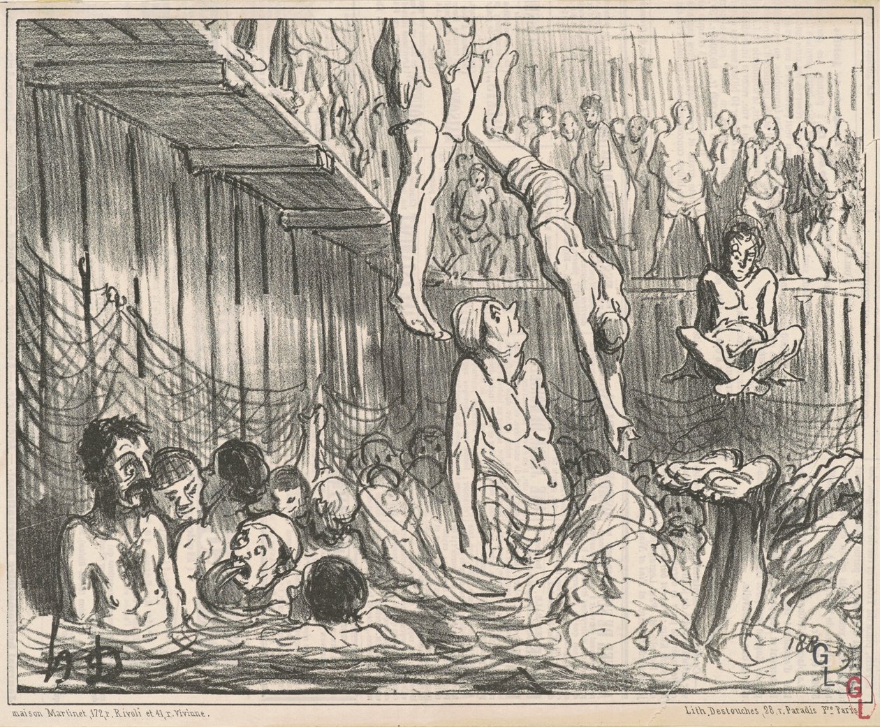 Os banhos de quatro centavos de Honoré Daumier