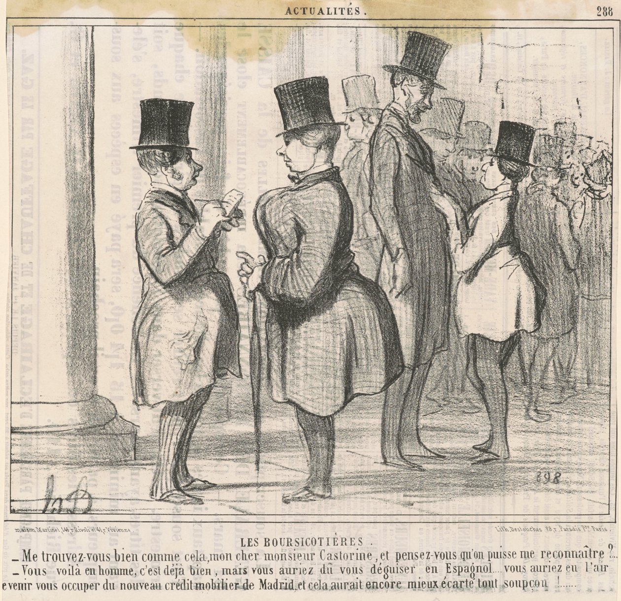 Os corretores da bolsa. Você me acha bem... de Honoré Daumier