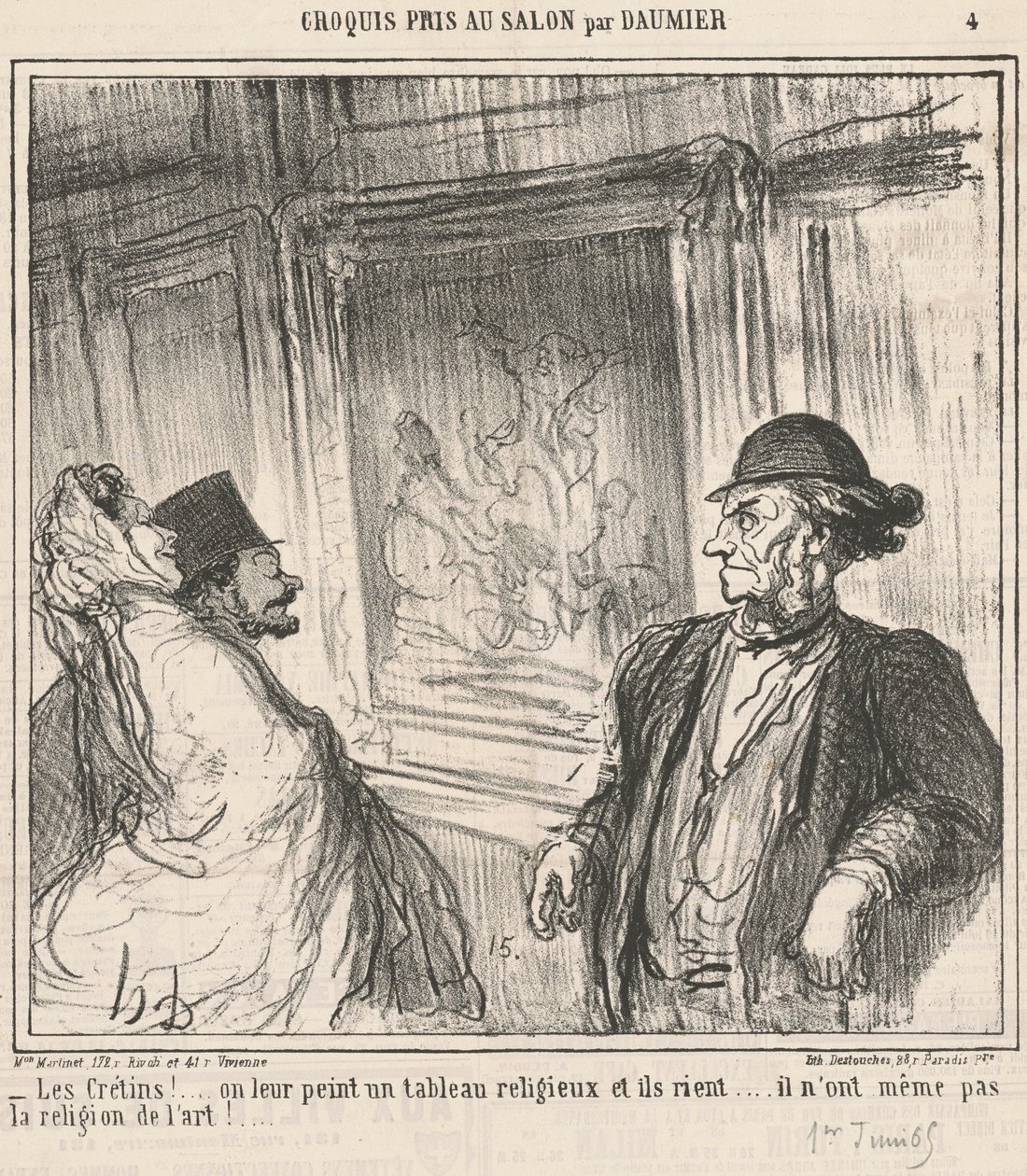 Os idiotas! ... Pintamos-lhes um quadro ... de Honoré Daumier