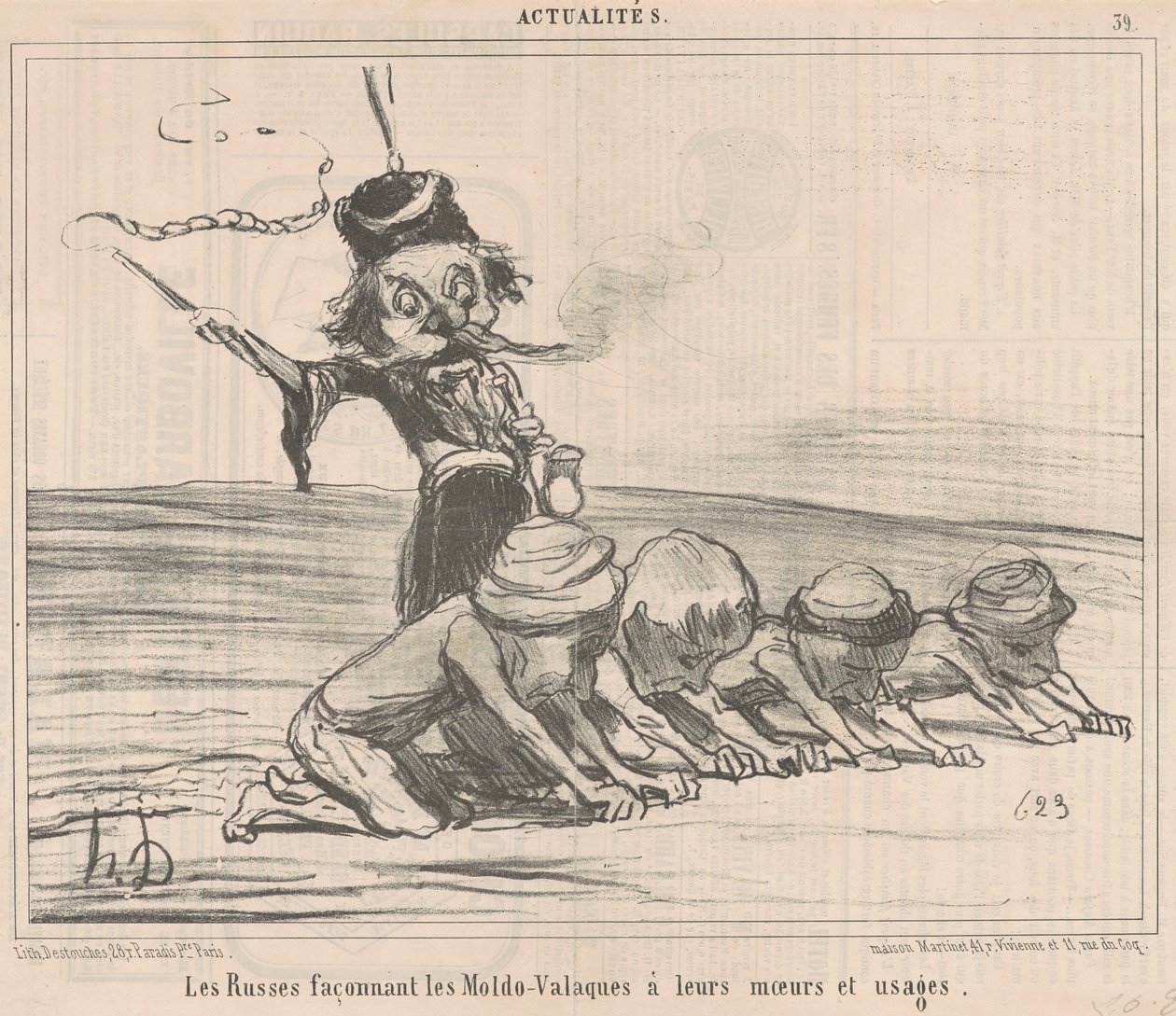Moldando-os os Moldo-Vlachs... de Honoré Daumier