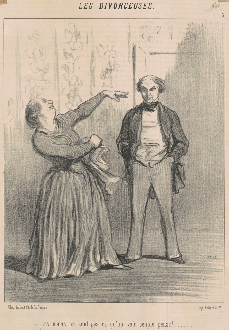 Maridos não são o que um povo vaidoso pensa! de Honoré Daumier