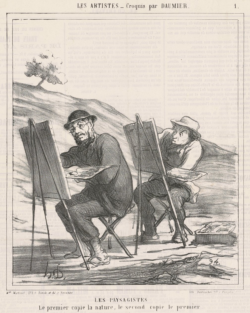 Paisagistas. As primeiras cópias da natureza de Honoré Daumier