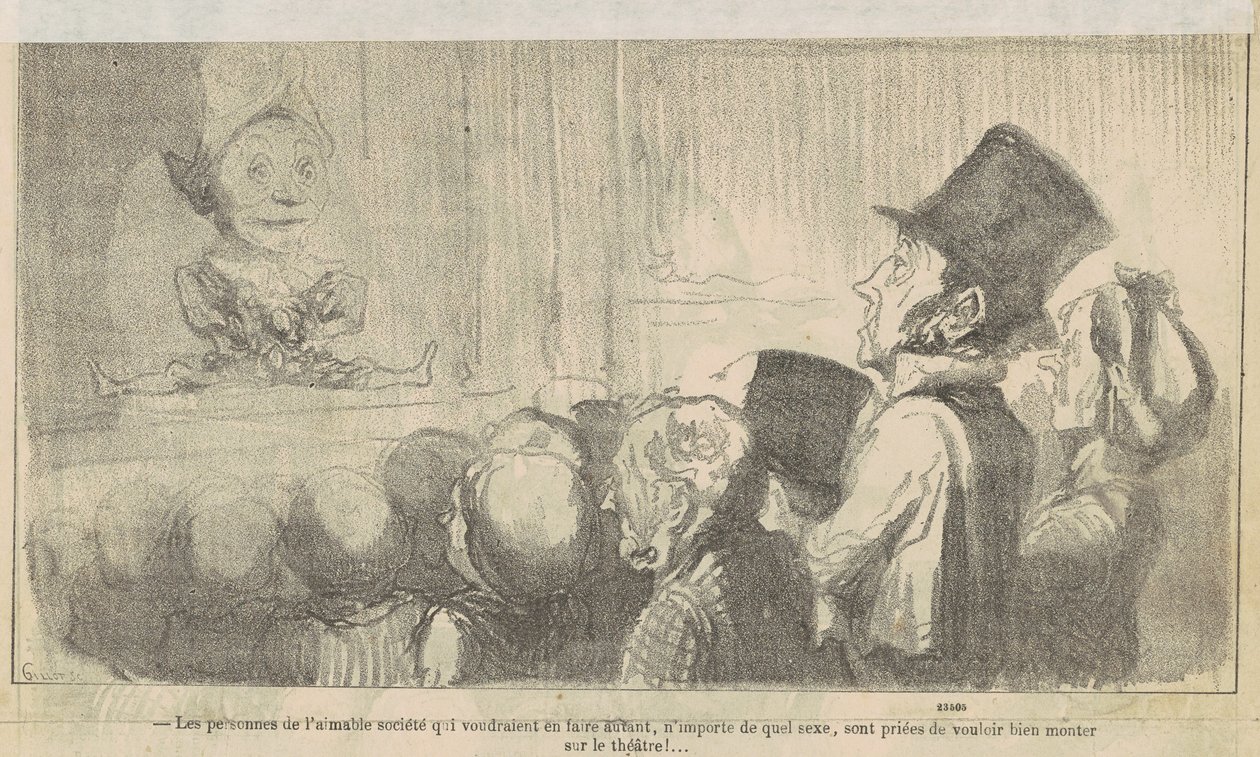 As pessoas da sociedade amável que... de Honoré Daumier