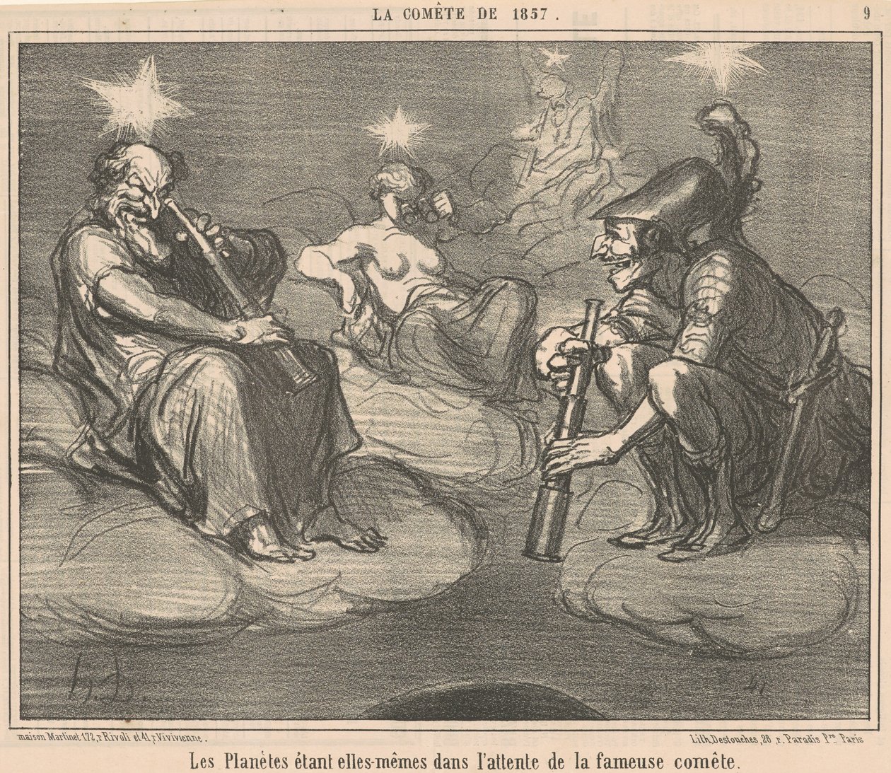 Os planetas sendo eles mesmos em... de Honoré Daumier