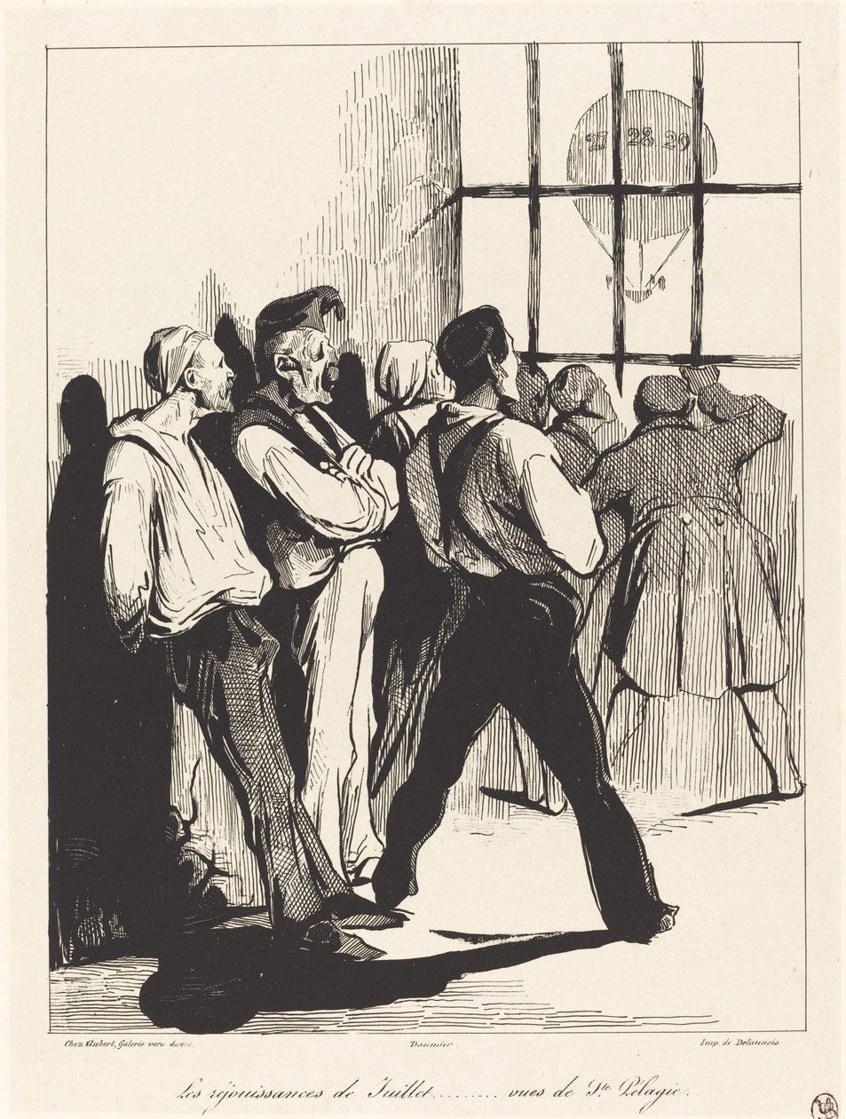 Celebrações de julho...vistas de Ste. Pelagia de Honoré Daumier
