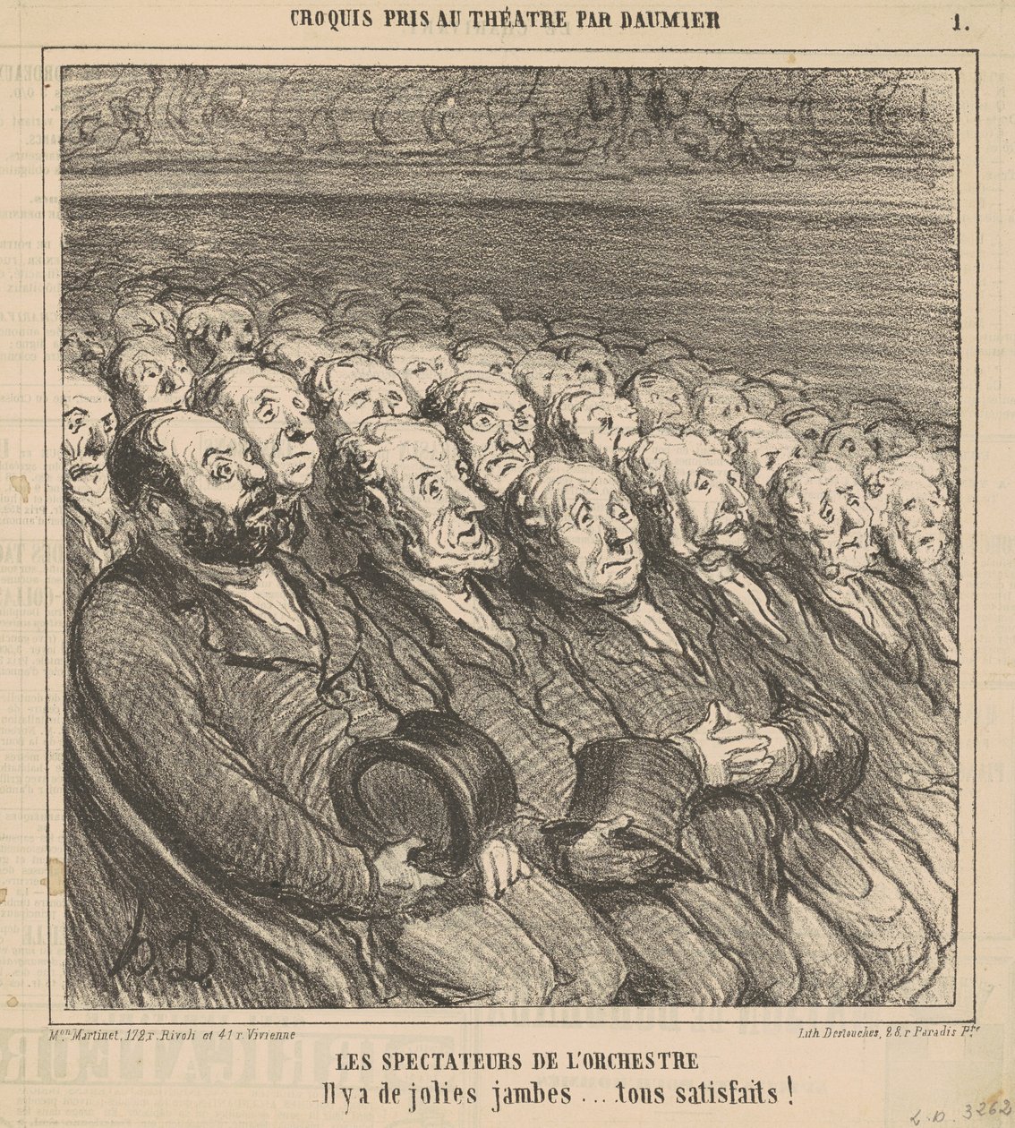Espectadores da orquestra de Honoré Daumier