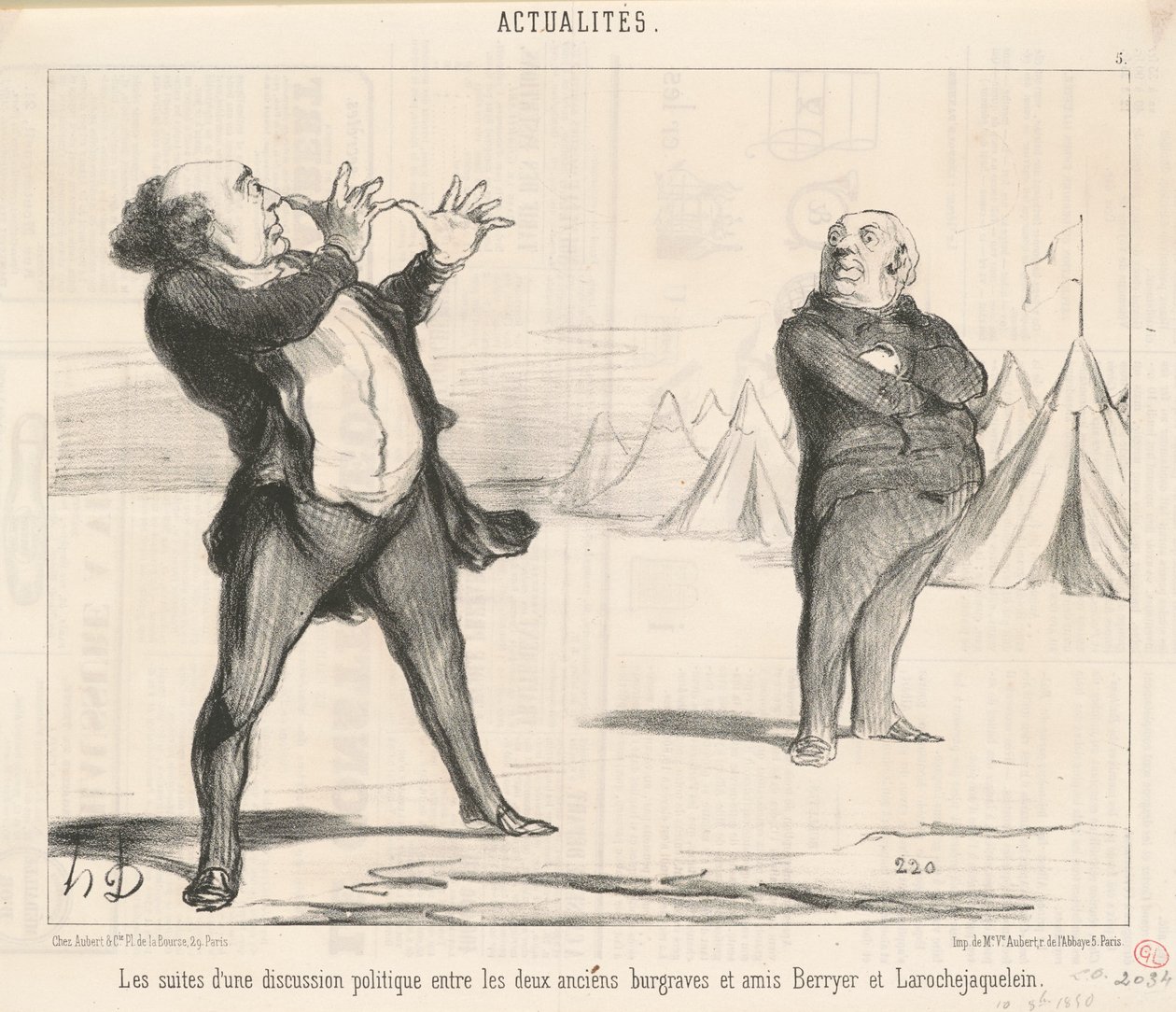 O resultado de uma discussão política... de Honoré Daumier