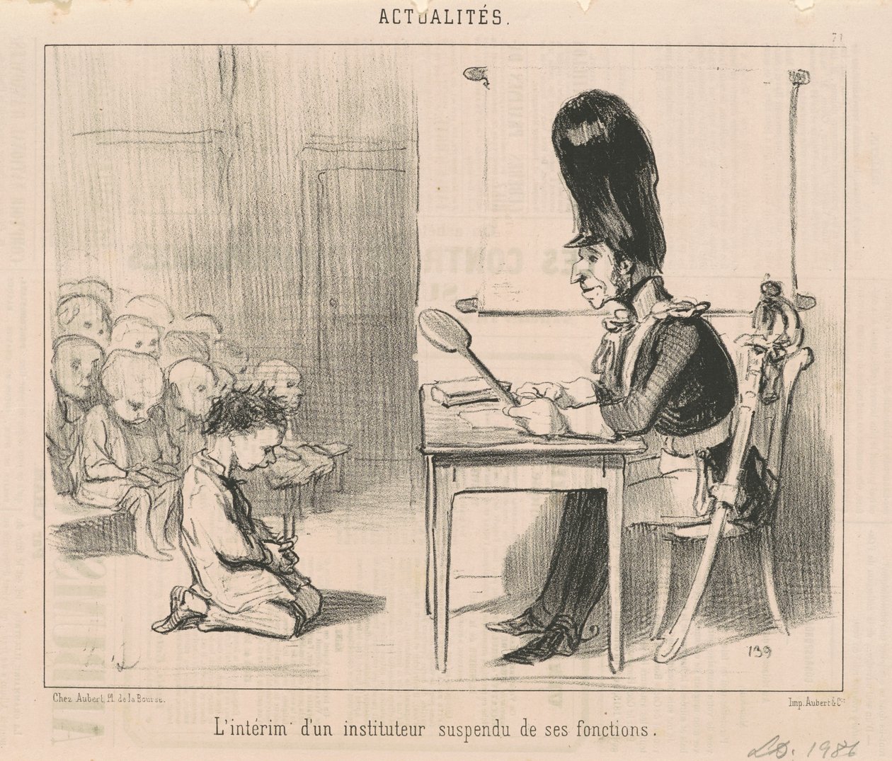 O ínterim de um professor suspenso... de Honoré Daumier