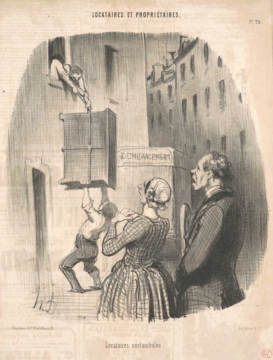 Inquilinos da coruja da noite de Honoré Daumier