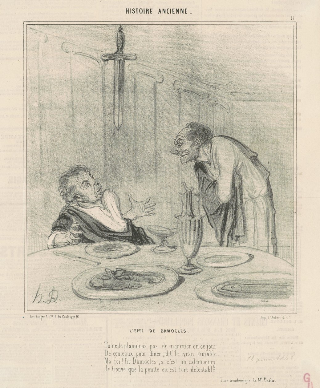 A Espada de Dâmocles de Honoré Daumier