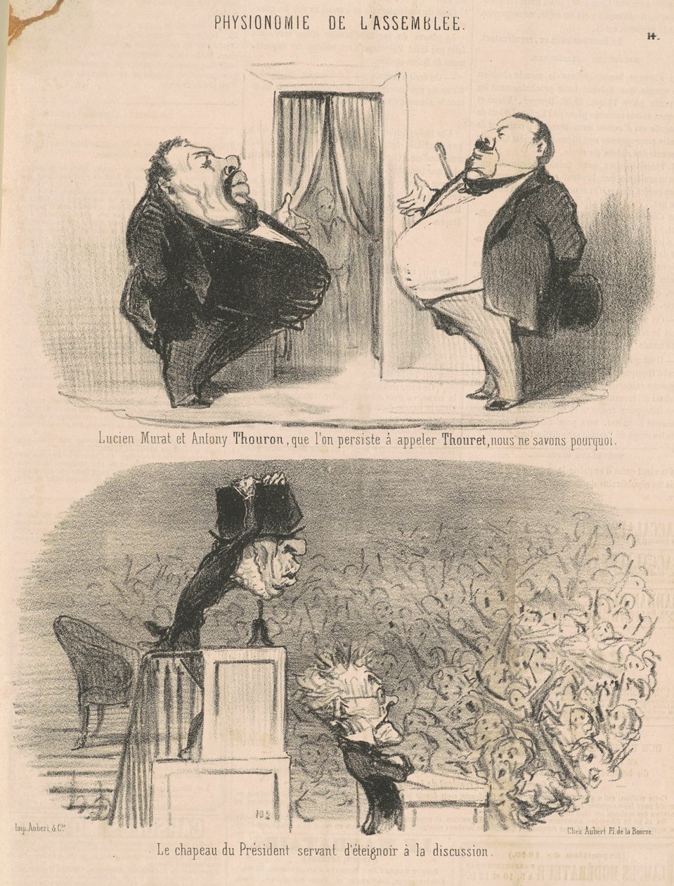Lucien Murat e Antony Thouron ... de Honoré Daumier