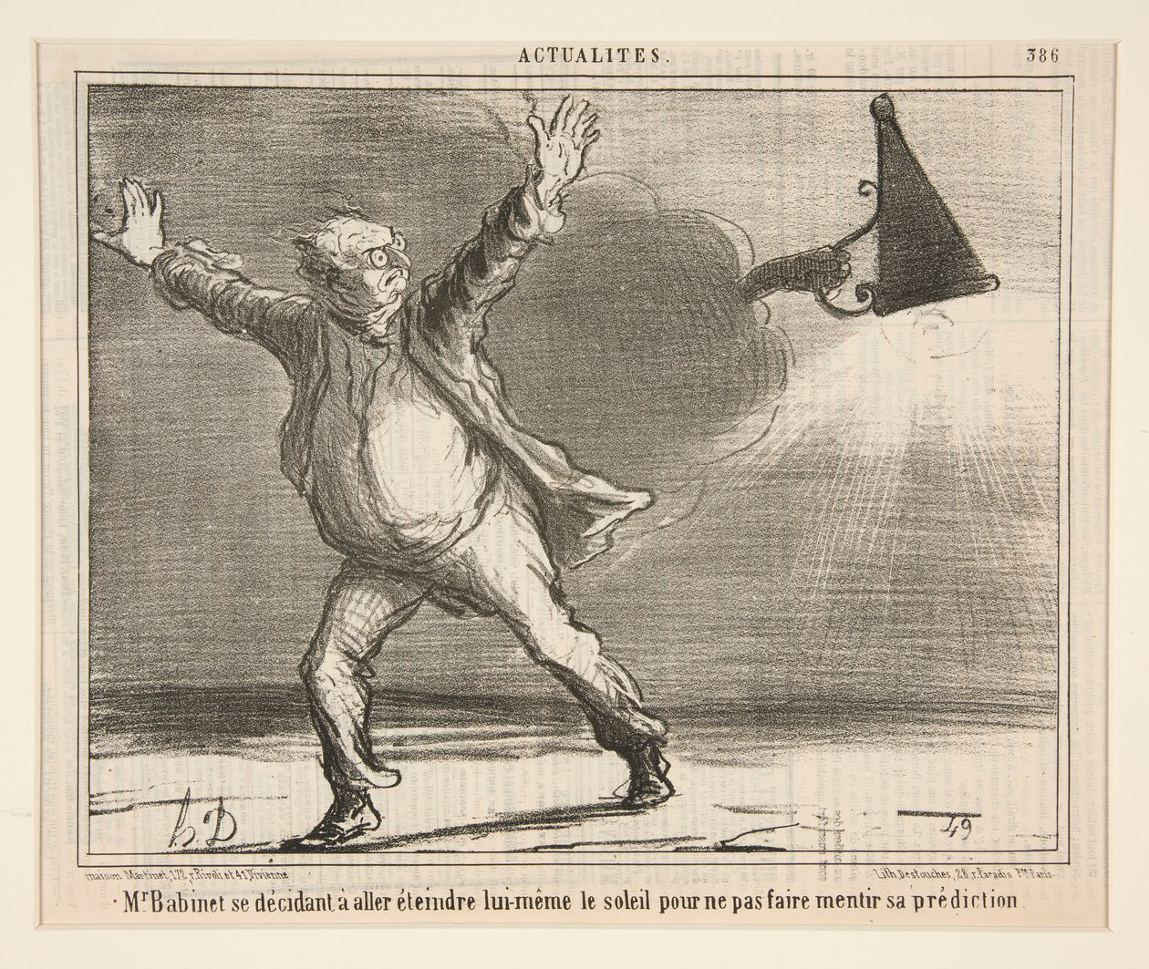M. Babinet decidindo ir e se extinguir de Honoré Daumier