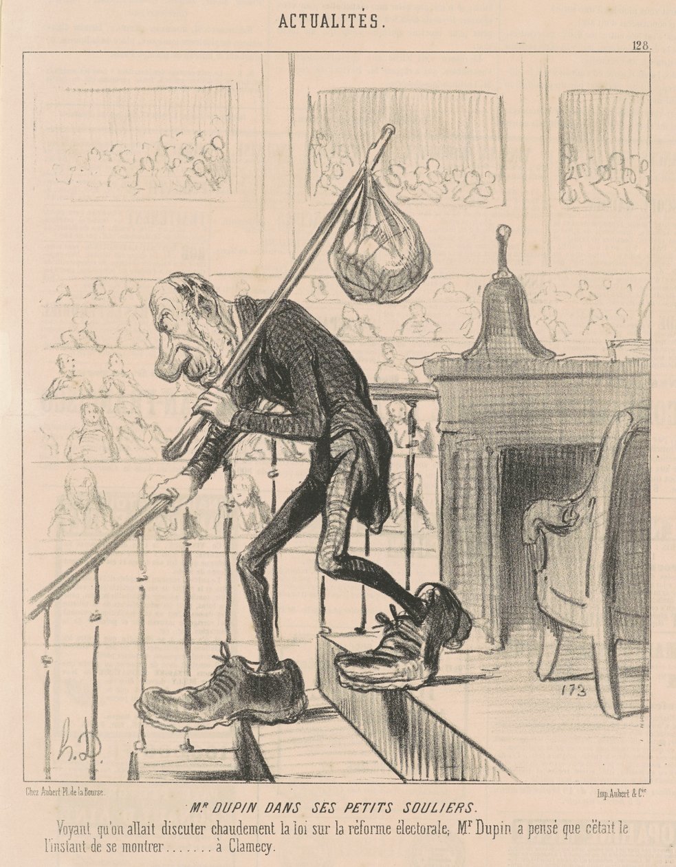 Sr. Dupin em seus sapatinhos de Honoré Daumier