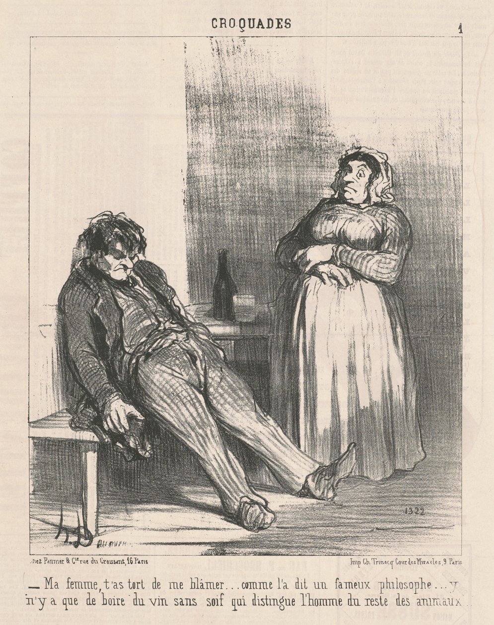 Minha esposa, você está errada em me culpar... de Honoré Daumier