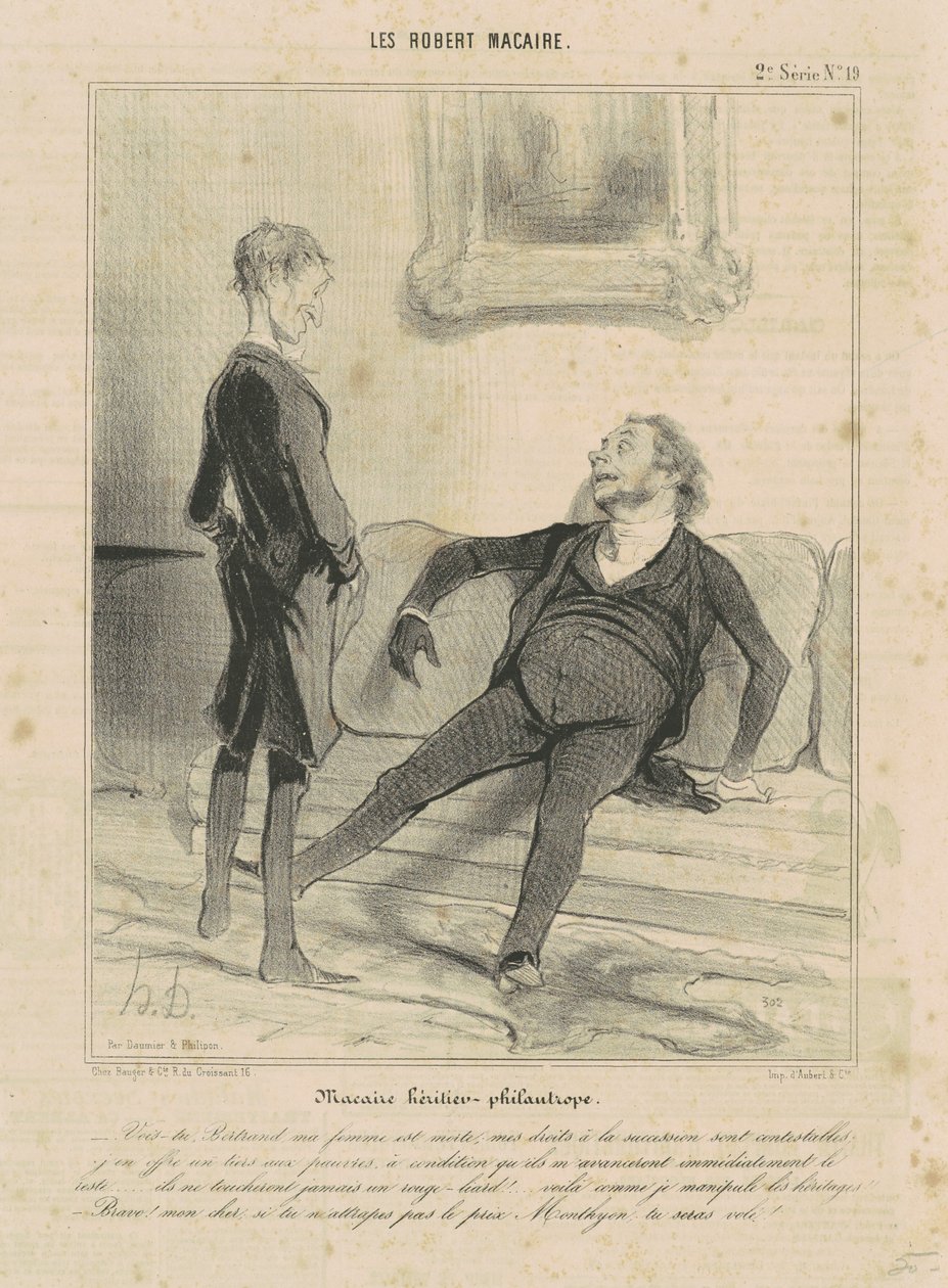 Macaire herdeiro-filantropo de Honoré Daumier