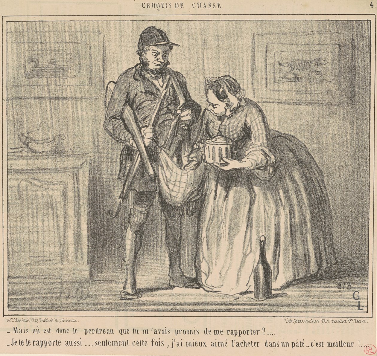 Mas onde está a perdiz de Honoré Daumier
