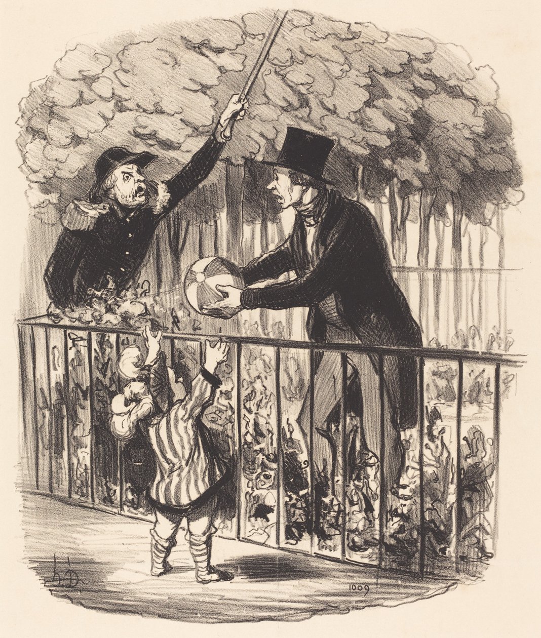 Mas já que estou dizendo que é a bola dele... de Honoré Daumier