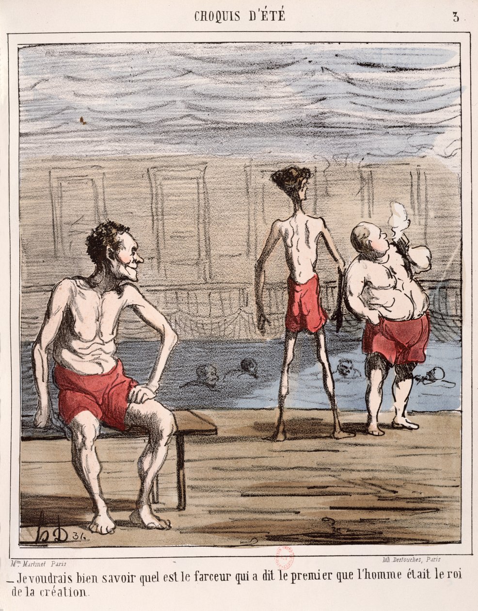 "O homem, o rei da criação" de Honoré Daumier
