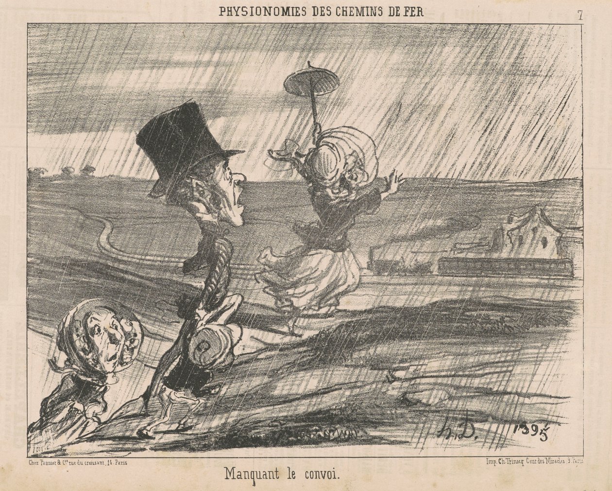 Perdi o comboio de Honoré Daumier